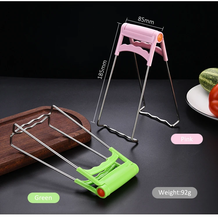 Kitchen Antihot Plate Gripper Foldable Hot Dish Bowl Clip Stainless