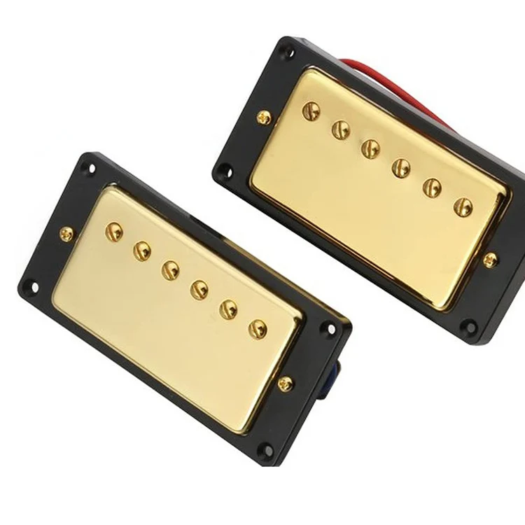 Alnico 5 Paf Humbucker Lp Guitar Pickup With Golden Covers And Nickel
