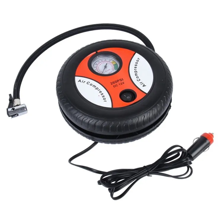 Heavy duty 260PSI portable household emergency car tire air compressor hand inflator pump for sale