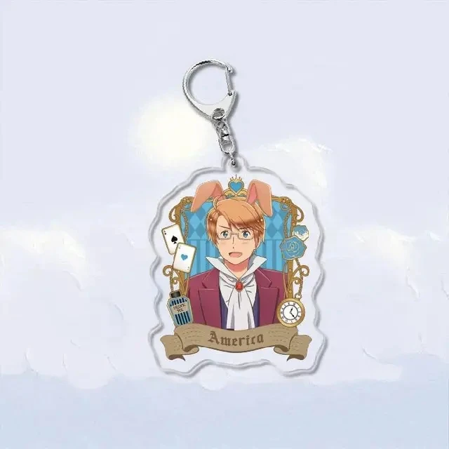 Axis Ios Keychain Fashionable Anime Axis Powers Keychain for Kawaii Decor