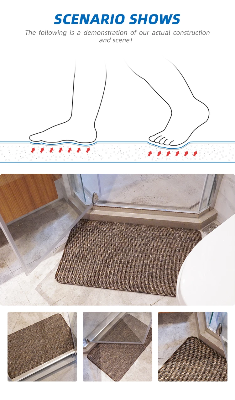 eco-friendly non-slip anti fatigue door mat rug kitchen
