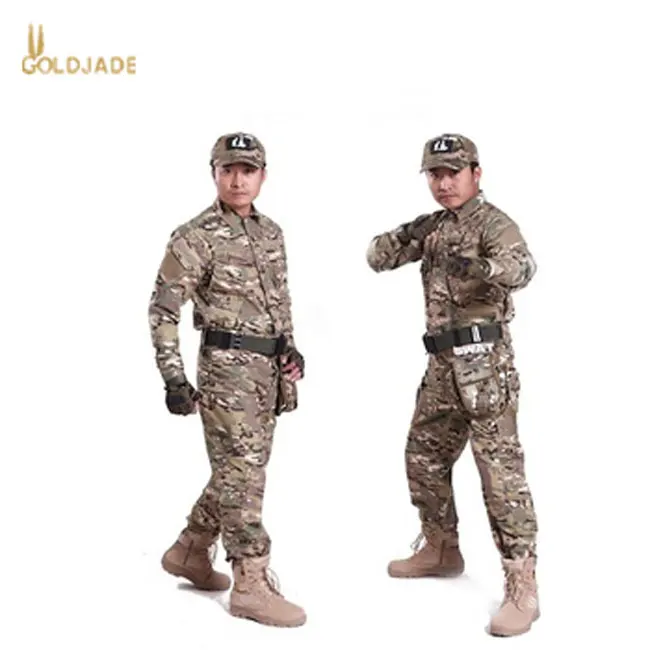 
Wholesale customized ripstop thin long sleeve jacket and pants military use soldier uniform camouflage suits for army combat 