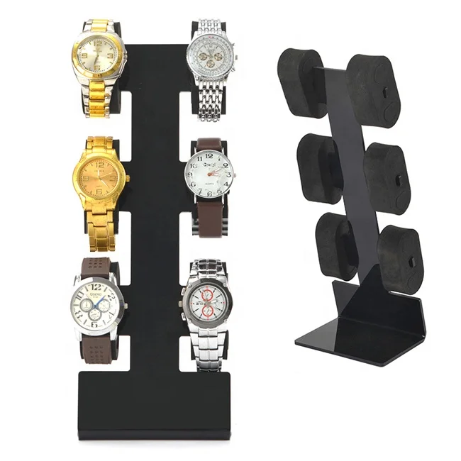 Customized Black Acrylic Wrist Watch Display Rack Stand Buy Watch
