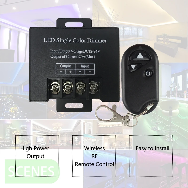 Wt1 Led Controller 2 Channel LED Control LED Dimmer Controller 2CH 12V-24V - WT1 Model For ...