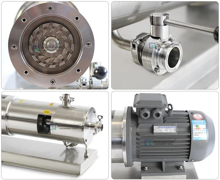 Milk Rotor Stator Emulsion Inline High Shear Emulsifier Mixer