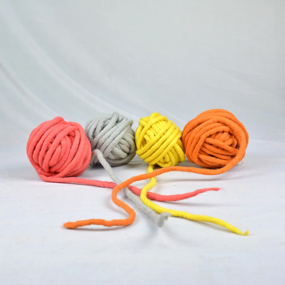 Round Felt Rope Mix 10m Felt Rope, 100% Handmade and Eco Friendly Wool Felt Rope for ...