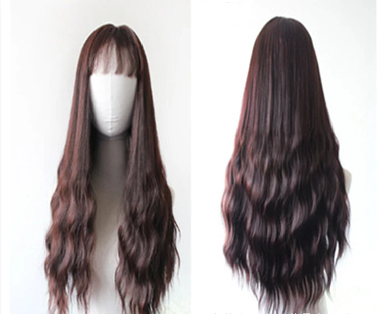 Produsen Grosir Wanita Rambut Panjang Keriting Jagung Perm Jenggot Wig Wig Dengan Panjang Bergelombang Poni Buy Bergelombang Poni Wig Dengan Panjang Jagung Perm Jenggot Wig Product On Alibaba Com