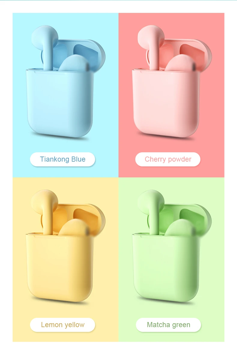 true noise cancelling i7s i12 mi tws earphones headphone wireless headphones earbuds bluetooths earphone - ANKUX.COM