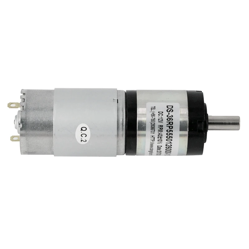 DSD 555 DC Motor 36mm 12V DC Motor Speed Controller 120rpm DC Planetary Gear Motor For Electronic Kids Car manufacture