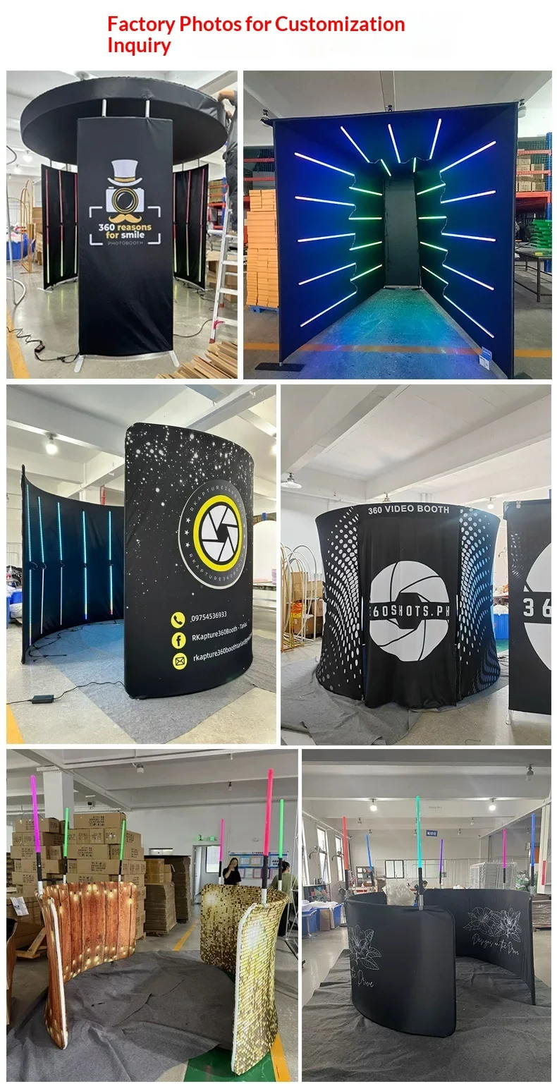 360-degree Photo Booth Surround Camera Stand LED Lighting Studio ...