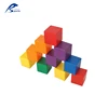 102PCS 6 Colors 1 inch hollow Cubes Rainbow Colored Plastic Square Counting Cube 6 Colors building blocks toy