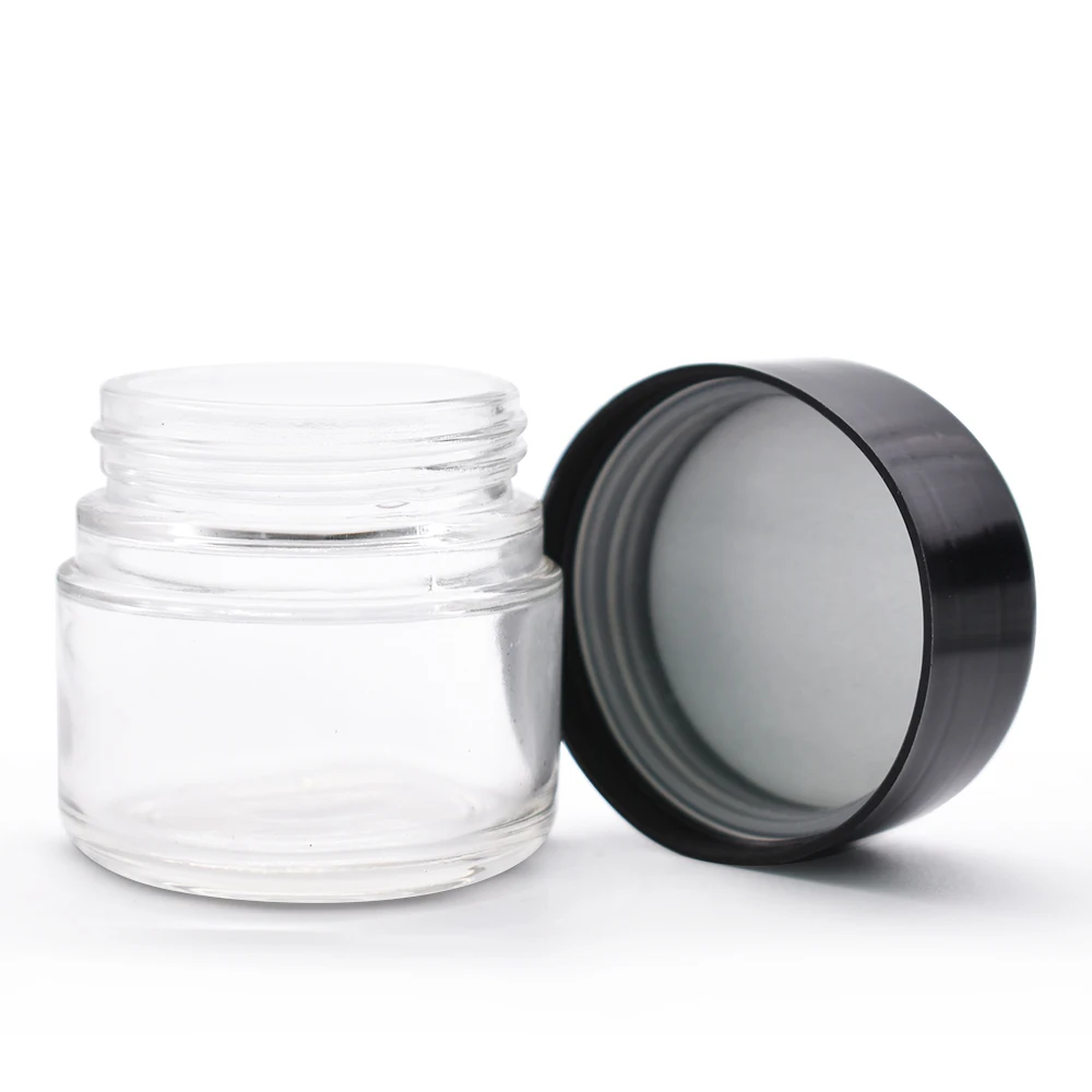 Empty Cosmetic Container Glass Jars 15ml Make-up Cream Glass Jar With ...