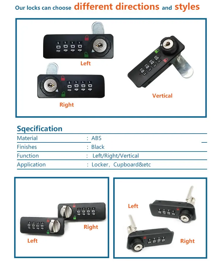 Cerradura De Puerta De Combinación Digital De Llave Maestra Mecánica De