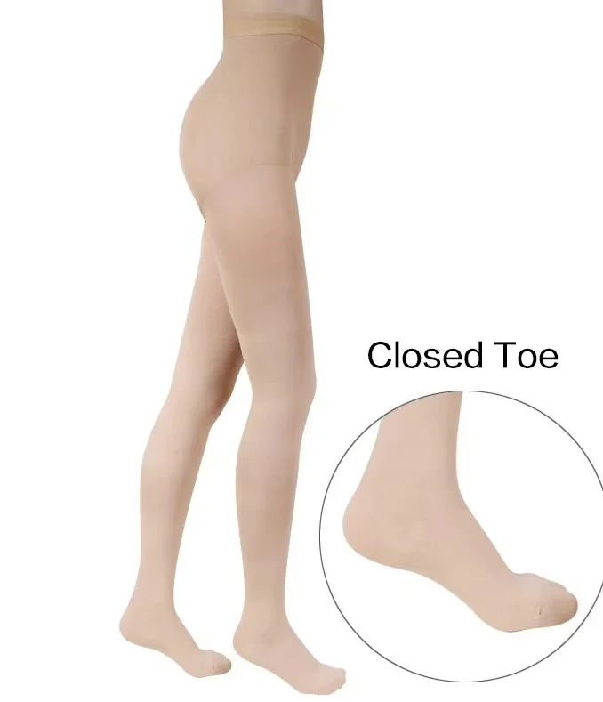 Open Toe Medical Thigh High Legs Compression Stockings Rehabilitation Therapy Supplies Body Health Care, Daily Wear 23-32mmhg