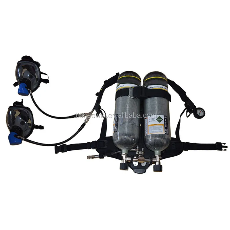 6.8*2 Type Breathing Apparatus 2 Bottles Scba With Double Cylinders 