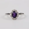 S925 silver wedding and engagement rings with clear zircon green stone ruby ring women jewelry