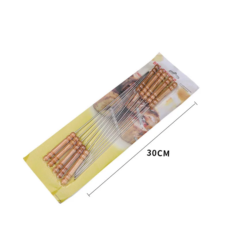 Wholesale Customized Portable Charcoal Outdoor BBQ Tool Set Complete BBQ Grill Accessories Durable Reusable Utensils BBQ Forks details