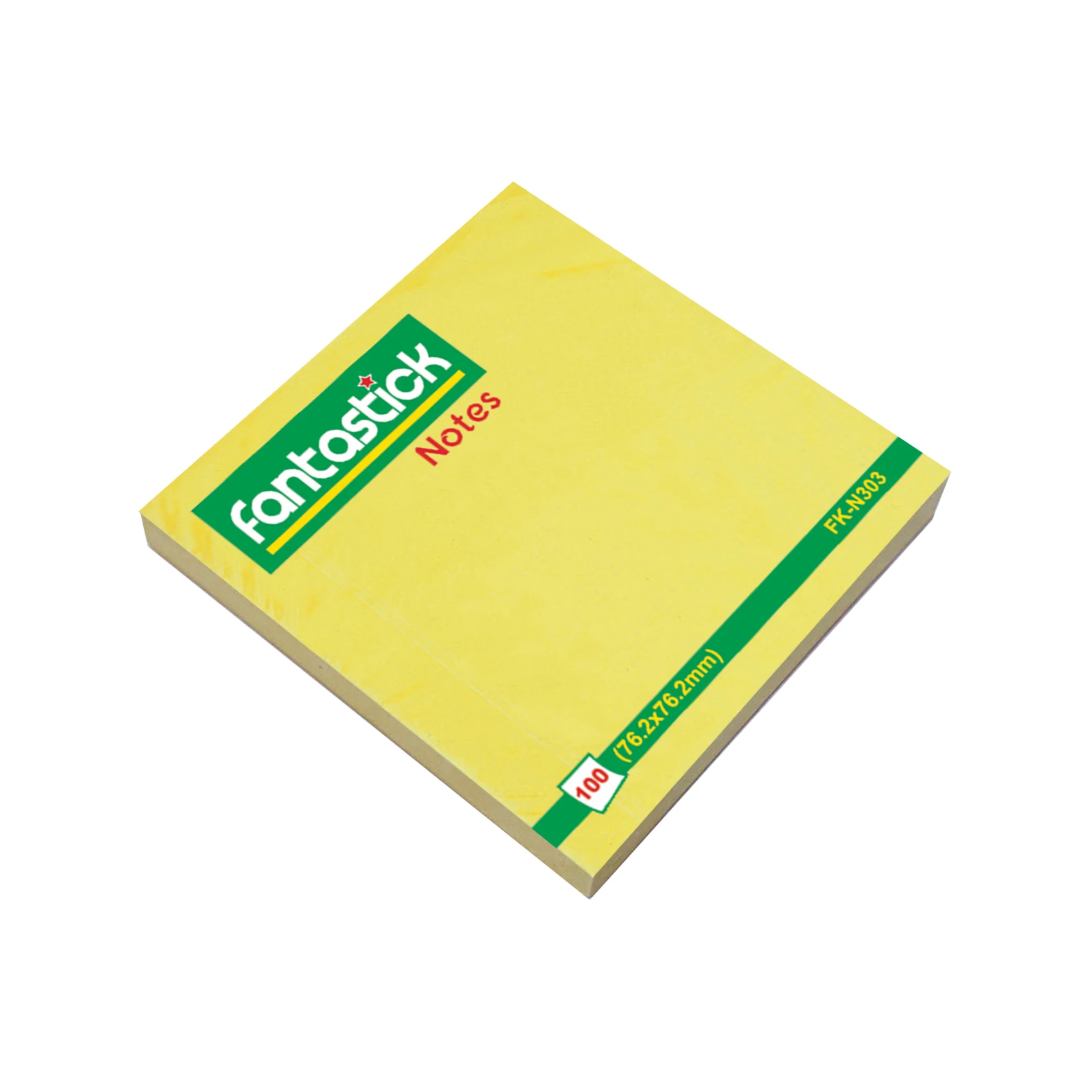 Fantastick Sticky Notes. 3x3 Inch Yellow 100 Sheets Pad High Quality Repositionable