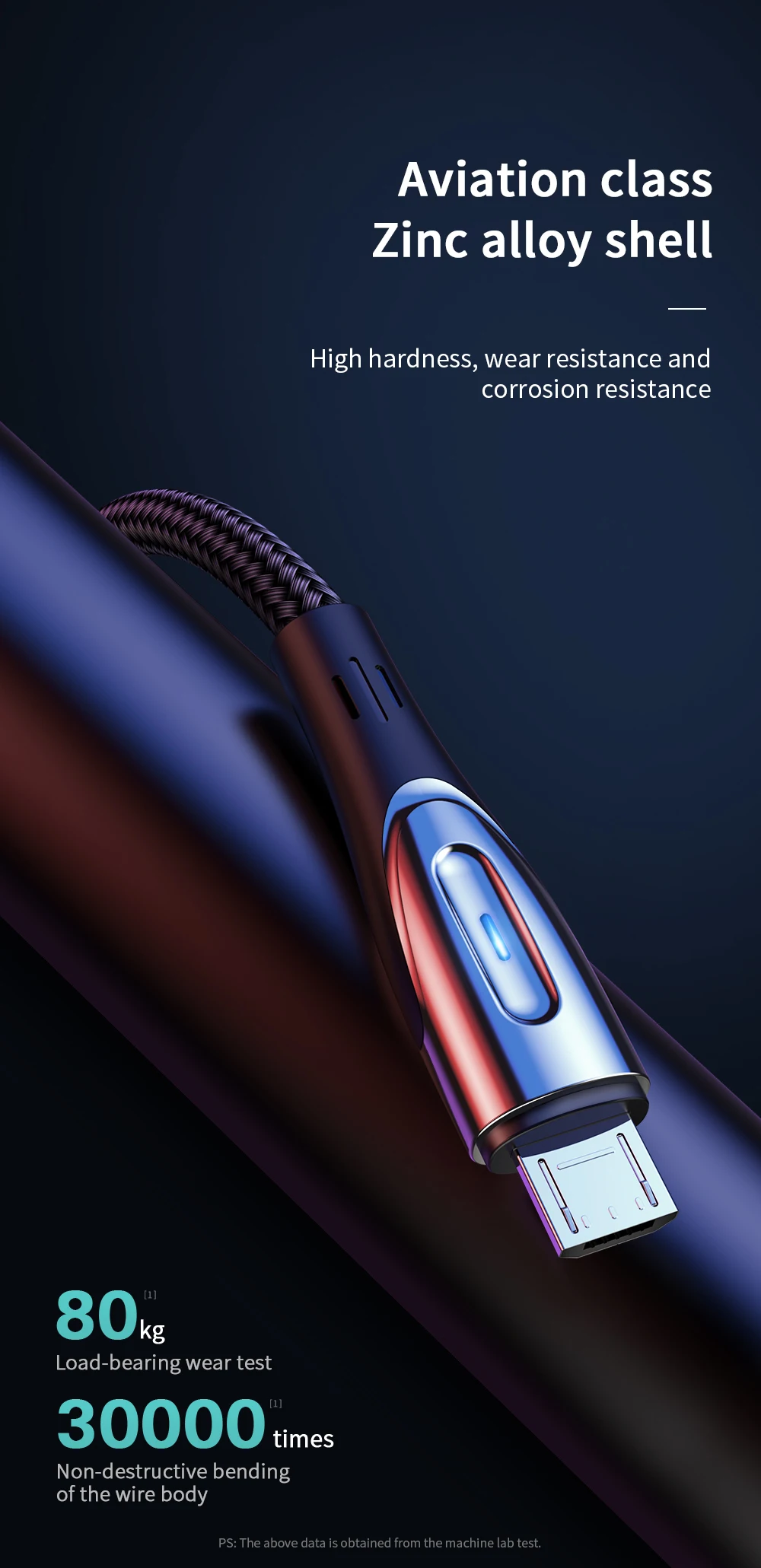 Joyroom data charger top selling led light fast 3m micro usb cable