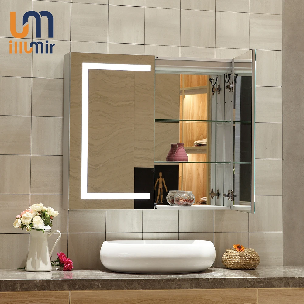 New Design Bathroom Mirror Cabinet Storage Decorative Wall Cabinet