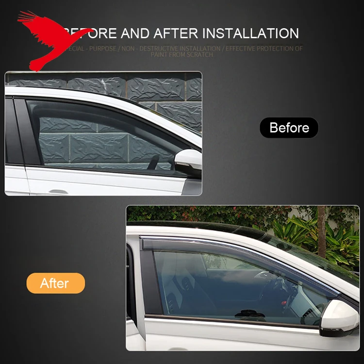 Visor Vents Shades Side Window Wind Sun Rain Guard Deflectors For Vw ...