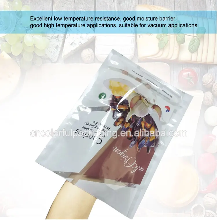 Custom Printed Reusable Vacuum Seal Zip Lock Snack Food Beef Jerky