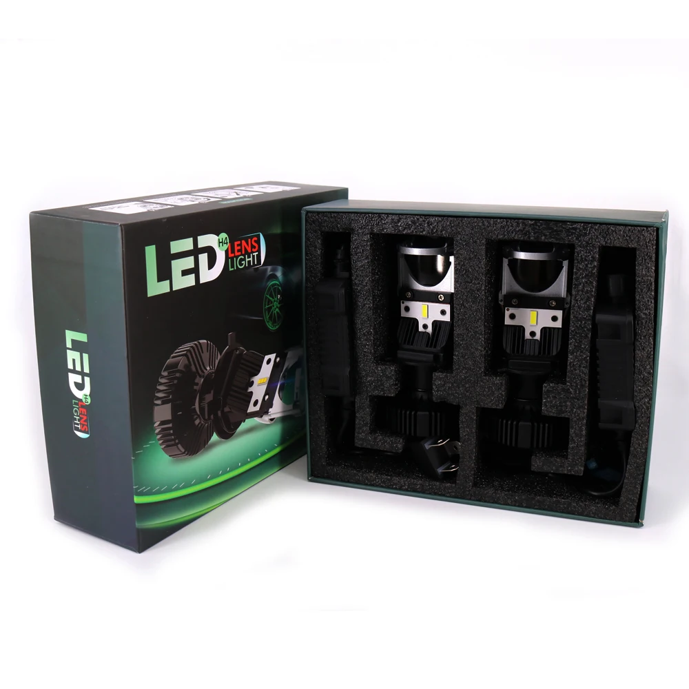 Bi Led H4 Bi Xenon Projector Lens Kit 30w 40w Headlight Car Fog Light