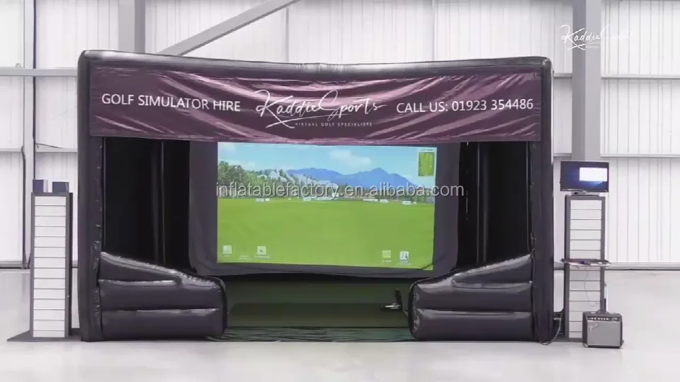 Indoor Sport Inflatable Screen Golf Simulator Enclosure Tent Buy Golf Enclosure,Golf Simulator