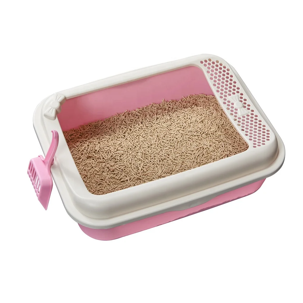 Plastic Cat Litter Box Furniture Self Cleaning Pet Toilet Cat Litter ...