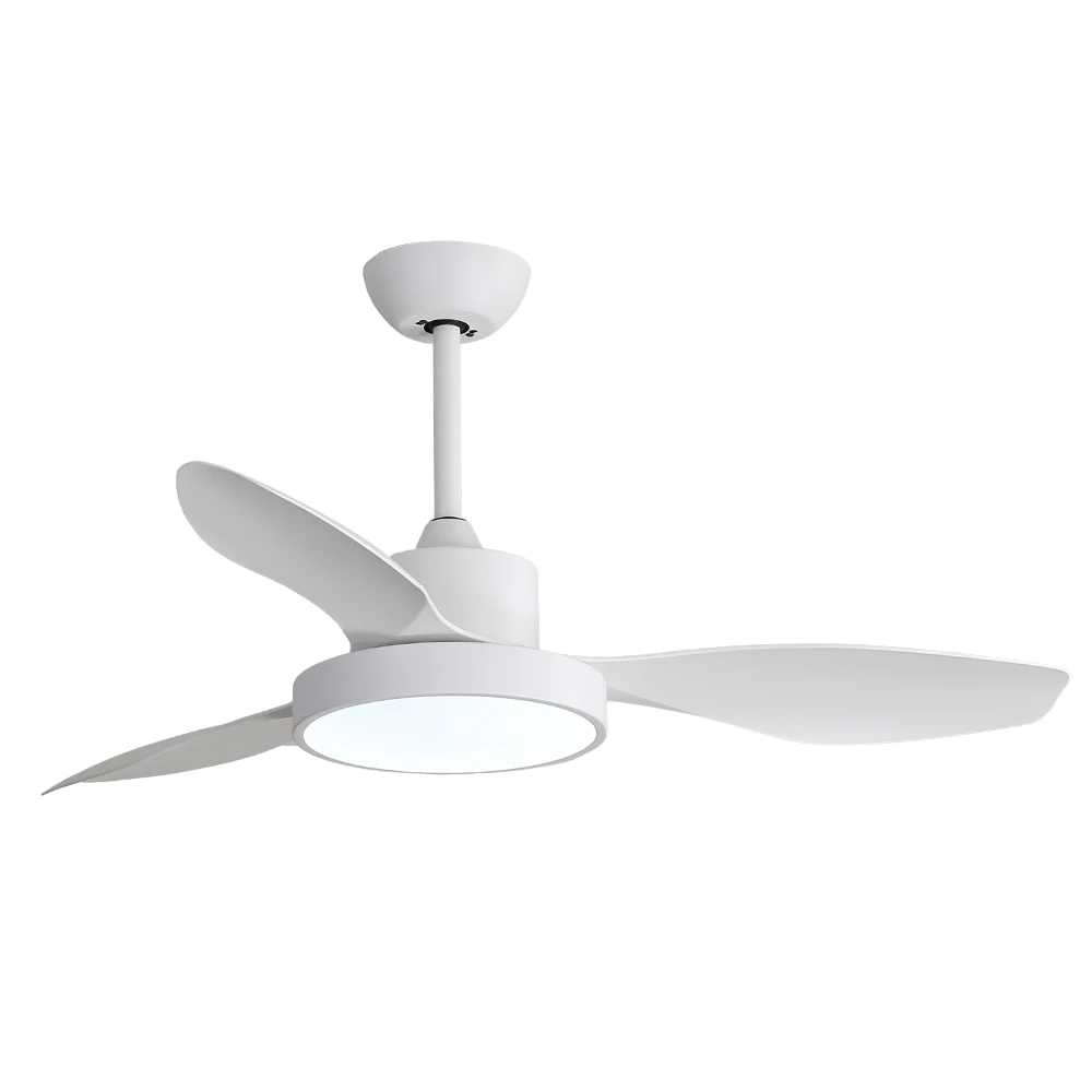 Cheap Price Winding Machine White Blade LED Light Ceiling Fan With Light And Remote