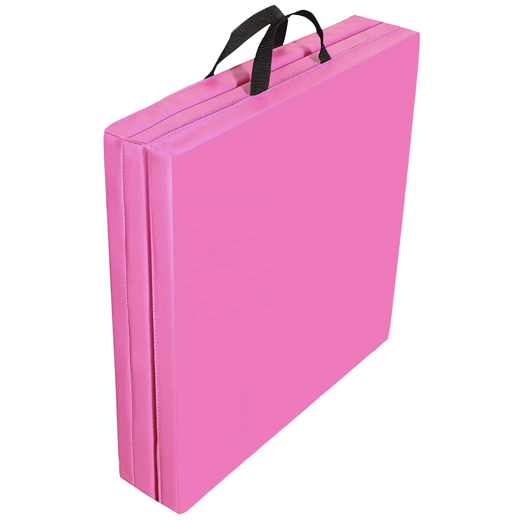 2" Thick Trifold Folding Exercise Mat With Carrying Handles For Mma