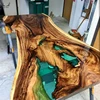Advanced texture design table wood epoxy resin dining table