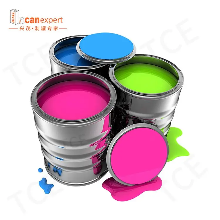 1 Liter Metal Square Round Tin Can For Paint With Lids Body Welding