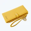 hot selling design long card holder long zipper wallet women wallet, wholesale leather travel women PU wallet