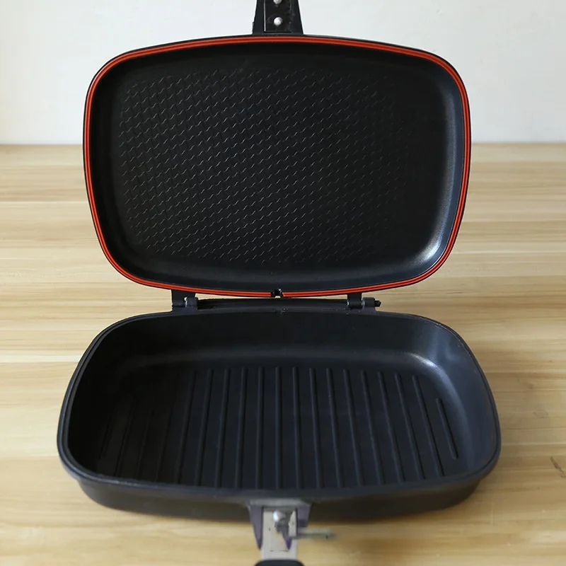 Dessini Multi Cooker Stovetop Griddle Square Non Stick Bbq Cast Iron Double Sided Frying Grill