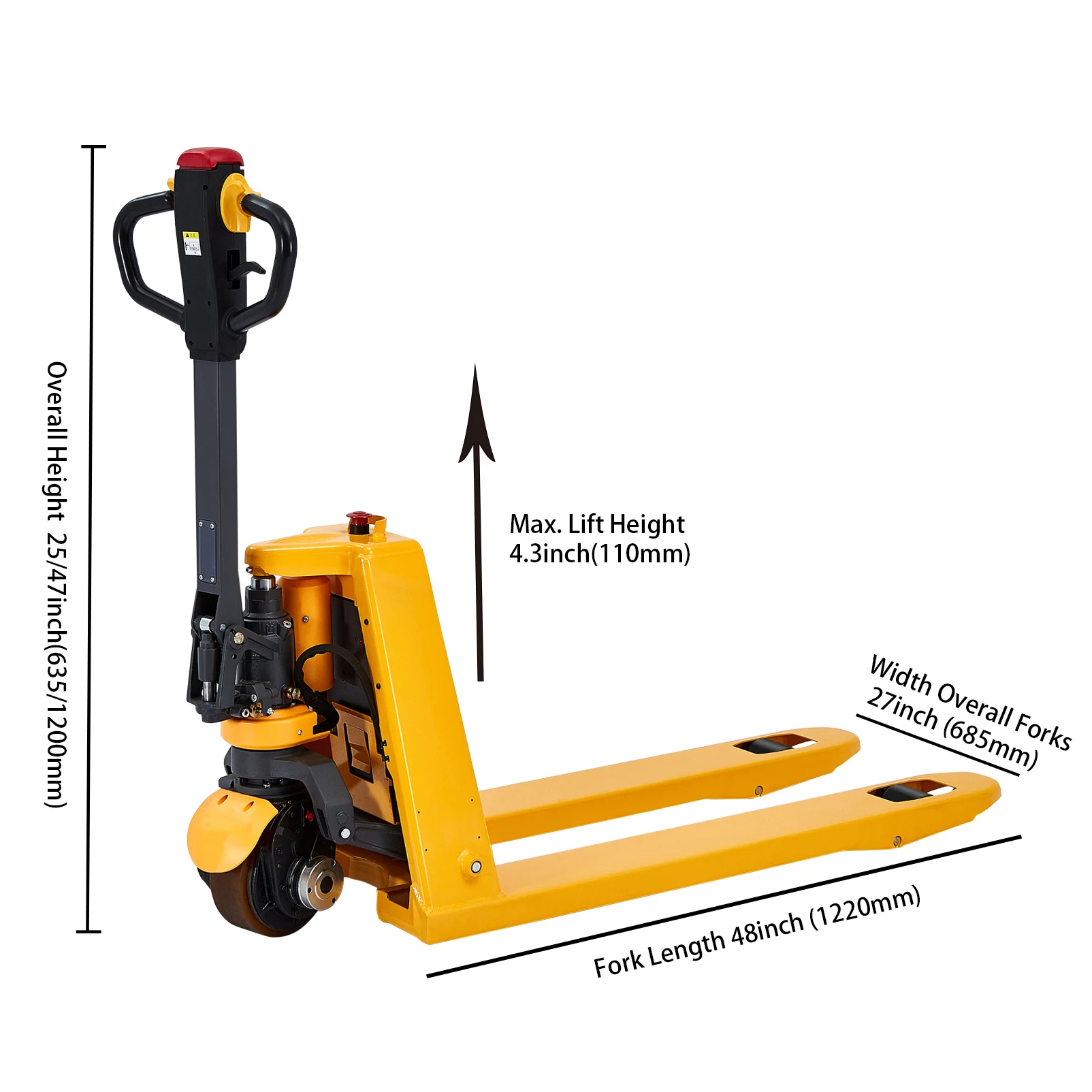 Xilin Li-ion Powered Pallet Truck 1500kg 3300lbs Capacity Electric ...