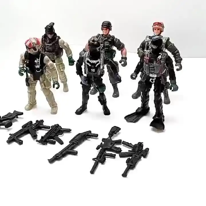 6-in-1 S.W.A.T. Counter-Strike Toy Soldiers with Guns