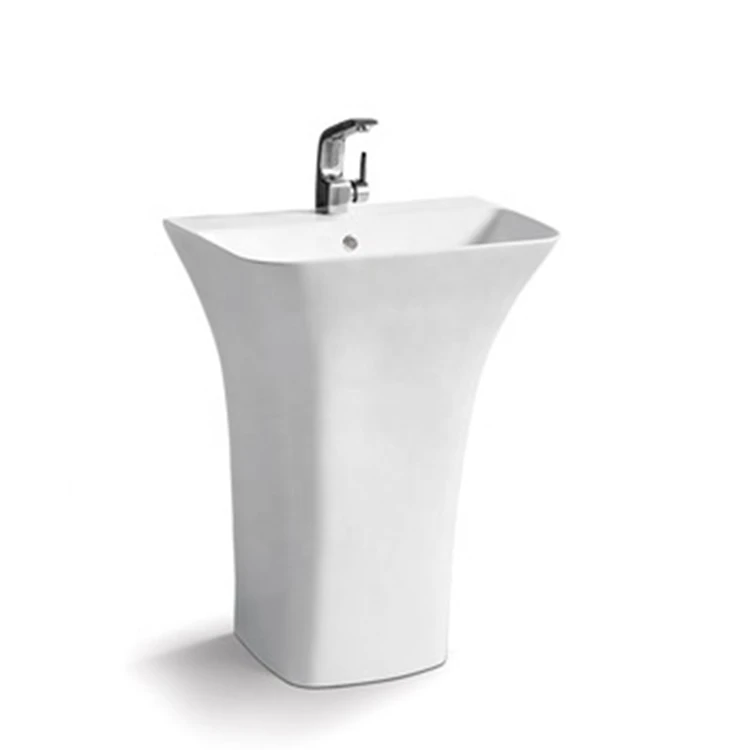 wholesale modern Vertical cheap classic Ceramic wash basin set bathroom simple sanitary ware wash basin