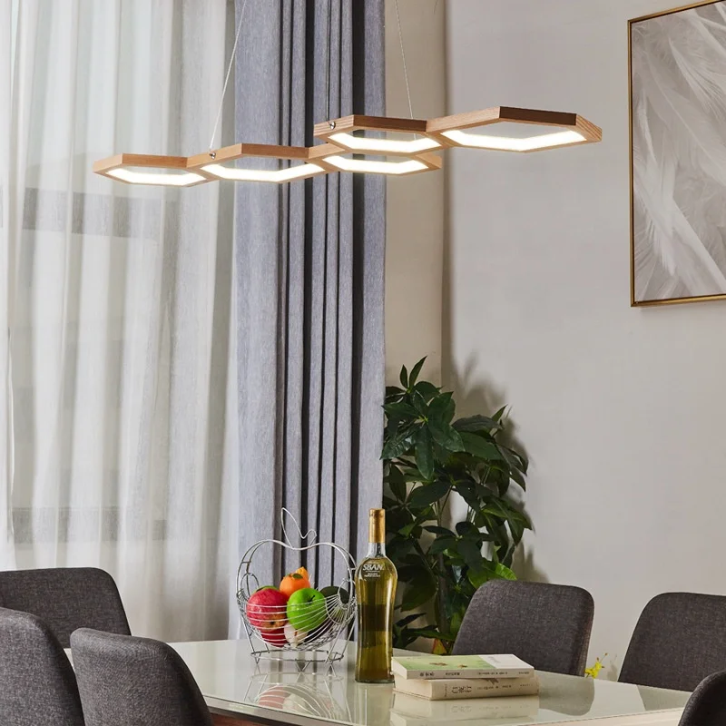 New design LED  Living Room  Wood Modern Chandelier  ceiling lights Pendant Light