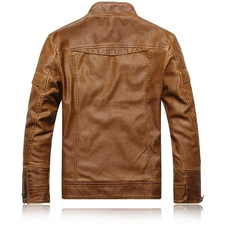 Handmade Motorcycle Biker Black Distressed Vintage Mens Genuine Real Brown Leather Jackets For Men