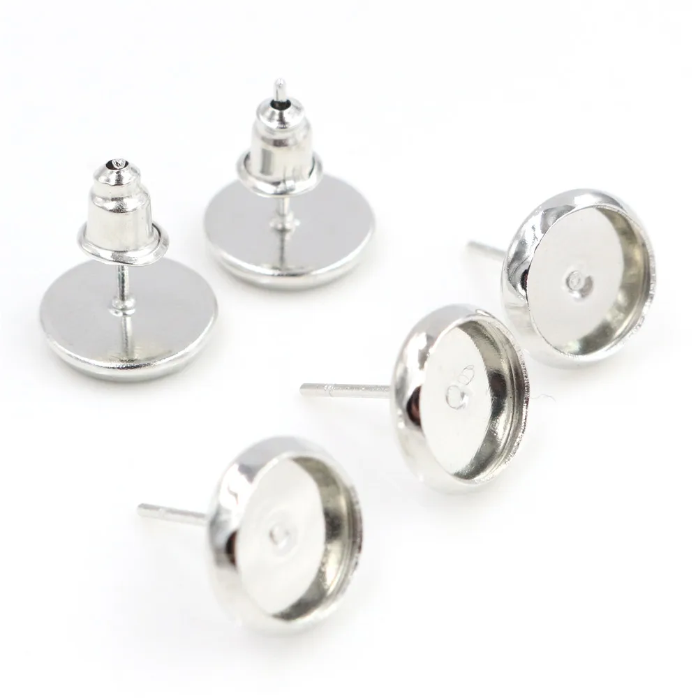 6mm 8mm 10mm 12mm 50pcs/lot 8 Colors Stainless Copper Material Earring