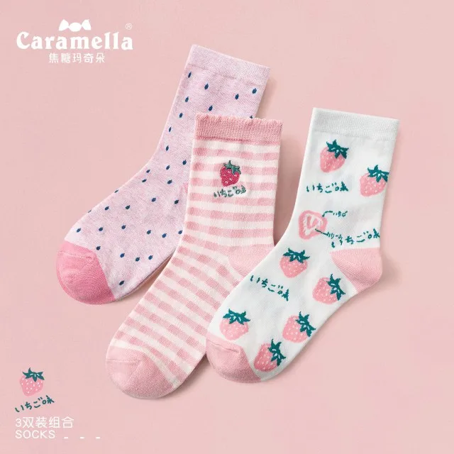 
2020 New Design Happy Small Flowers Socks High Quality Knitting Socks 