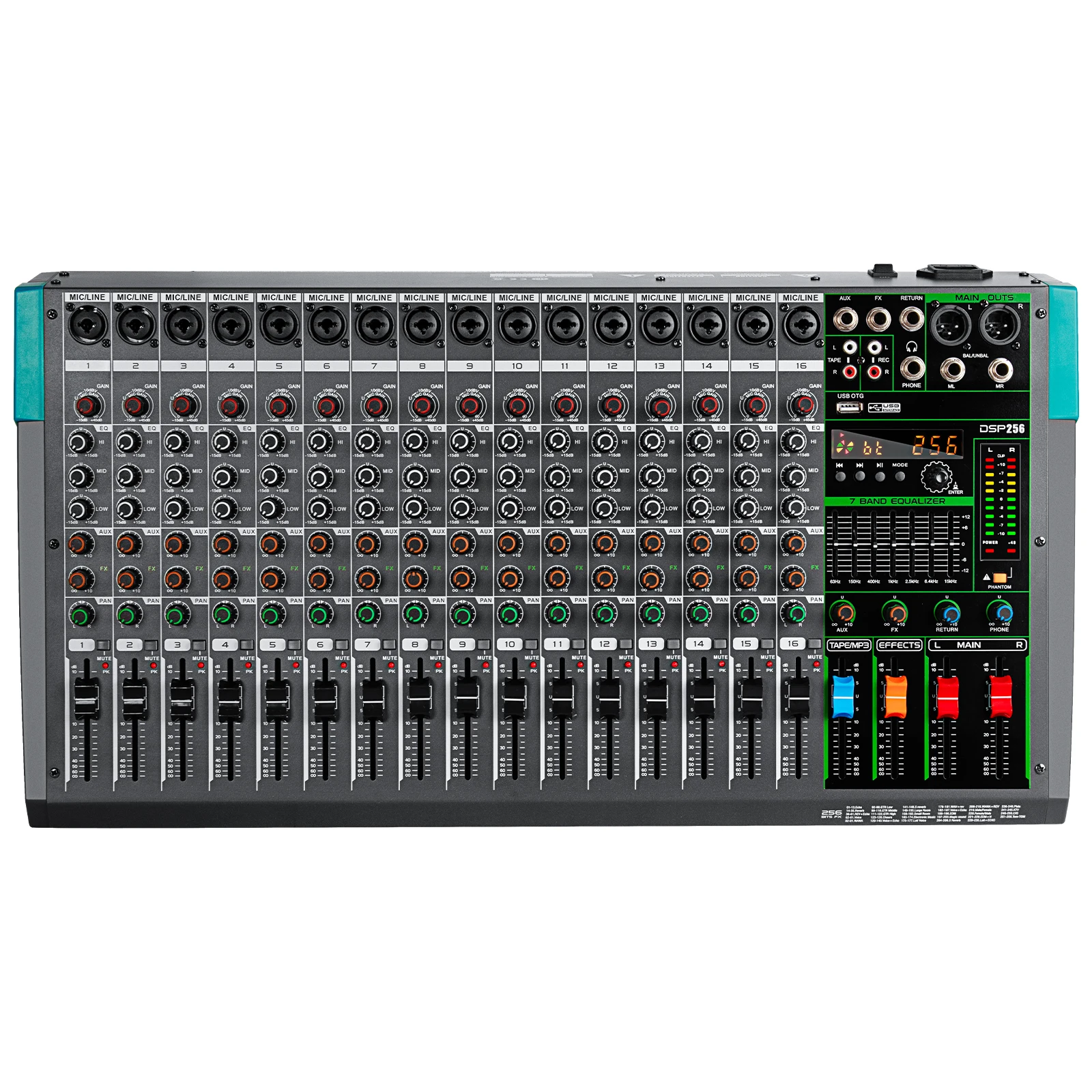 Depusheng MG16 Audio Console Mixer USB Connection 16 Channels Digital  Professional Audio Mixer Console