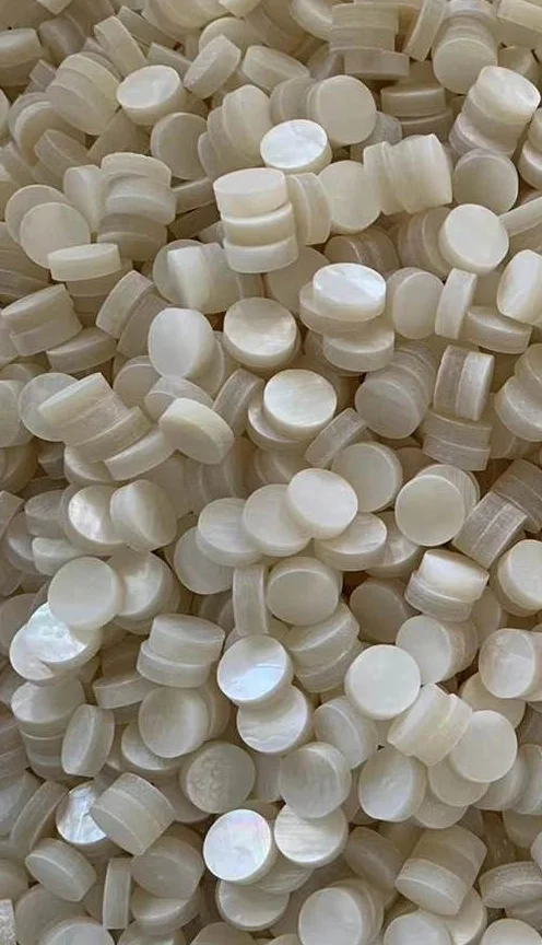 Four Holes Natural White Mother Of Pearl Shell Button With Rim For ...