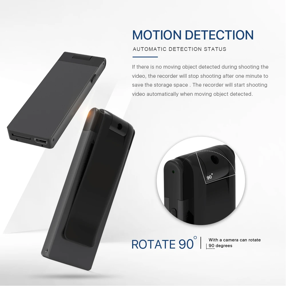 product-HD long time recorded Hidden secret mini security cameras audio recording devices with rotat-1