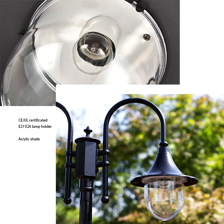 Factory Price Europe vintage garden lights post top light