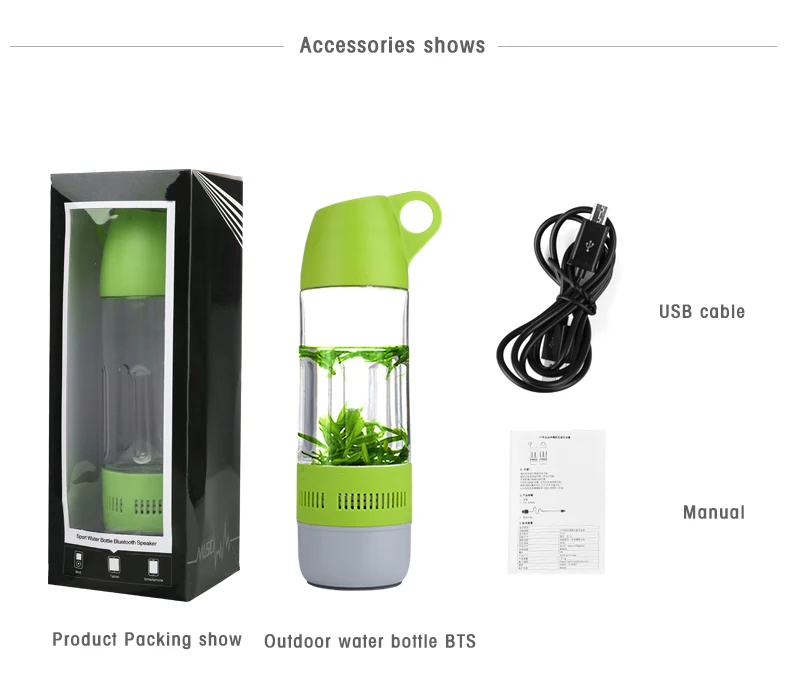 wireless tritan material waterbottle with bluetooth speaker for outdoor bicycle riding - ANKUX Tech Co., Ltd
