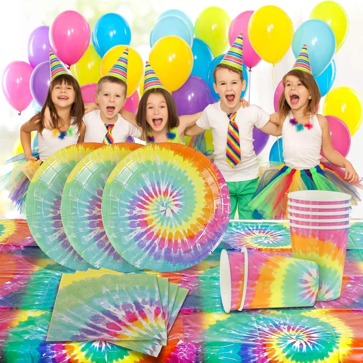 New Arrivals Kids Tie Dye Birthday Party Decoration Tie Dye Party