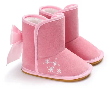 2020 Leather Waterproof Rubber Sole Winter Baby Kids Snow Boots Clearance of Foreign Trade Tail Shoes factory