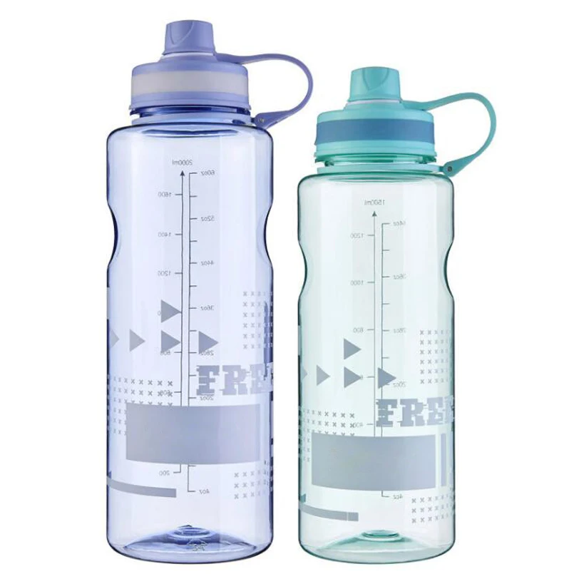 2L Half Gallon Water Bottle Large Capacity Water Jug BPA Free Sports Gym Dr...